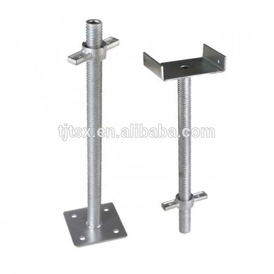 Tianjin TSX Scaffolding Parts Materials Galvanized Steel Metal U Head Jack Base In China