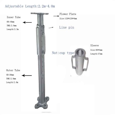 spot promotion Adjustable concrete mold steel prop columns